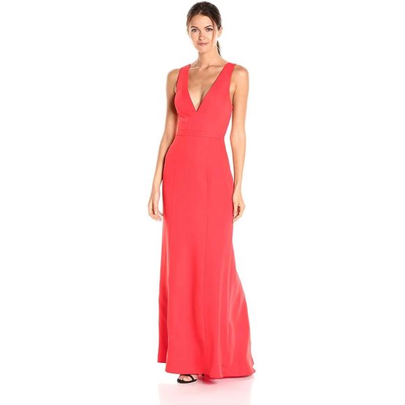 BCBGMAXAZRIA Dresses & Skirts - BCBGMAXAZRIA Riva Deep V Evening Dress